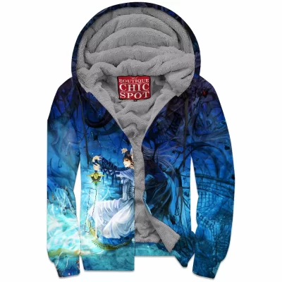 Demon Zip-Fleece-Hoodie, Fantasy Zip-Fleece-Hoodie