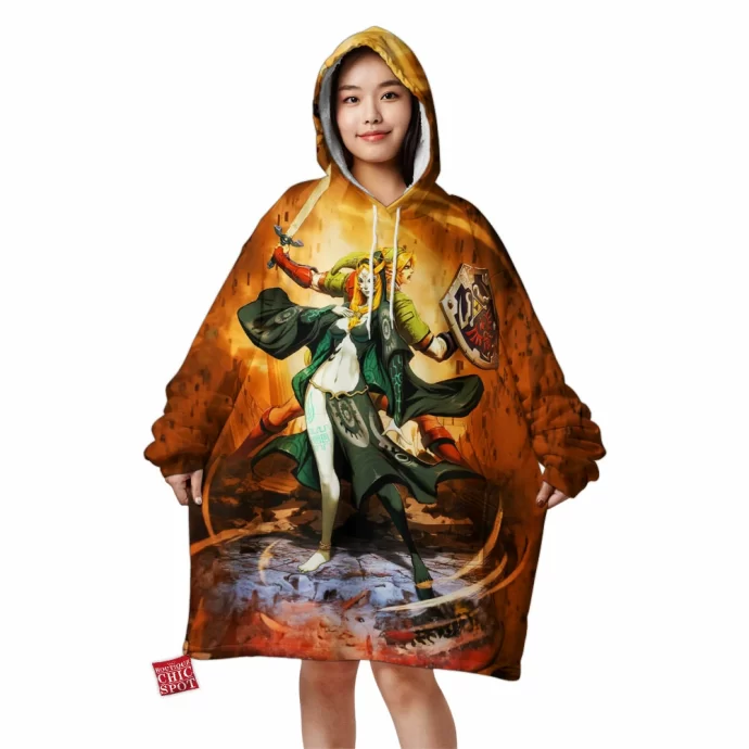 Zelda Midna And Link Blanket Hoodie