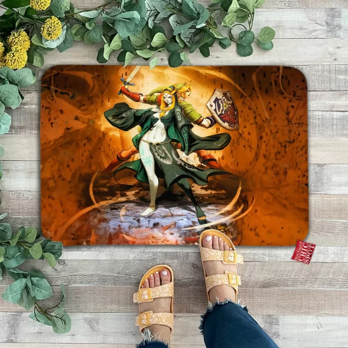 Zelda Midna And Link Doormat