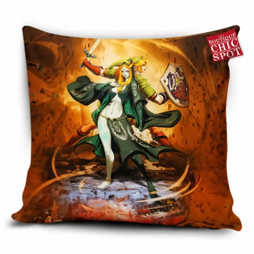 Zelda Midna And Link Pillow Cover
