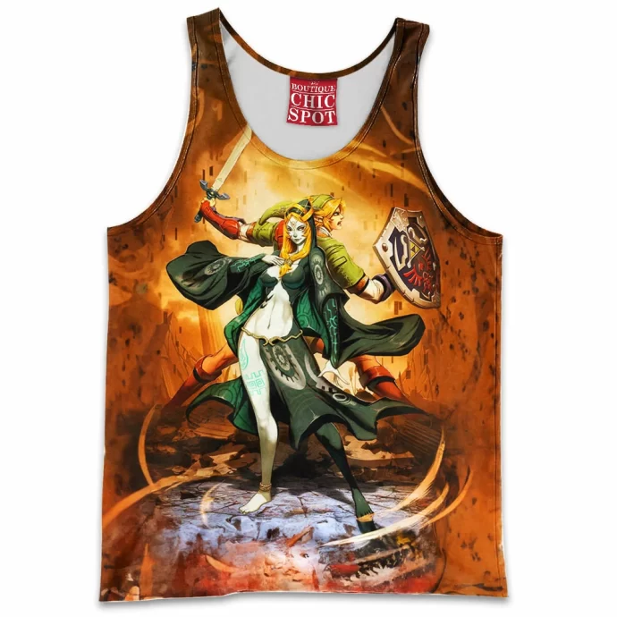 Zelda Midna And Link Tank Top