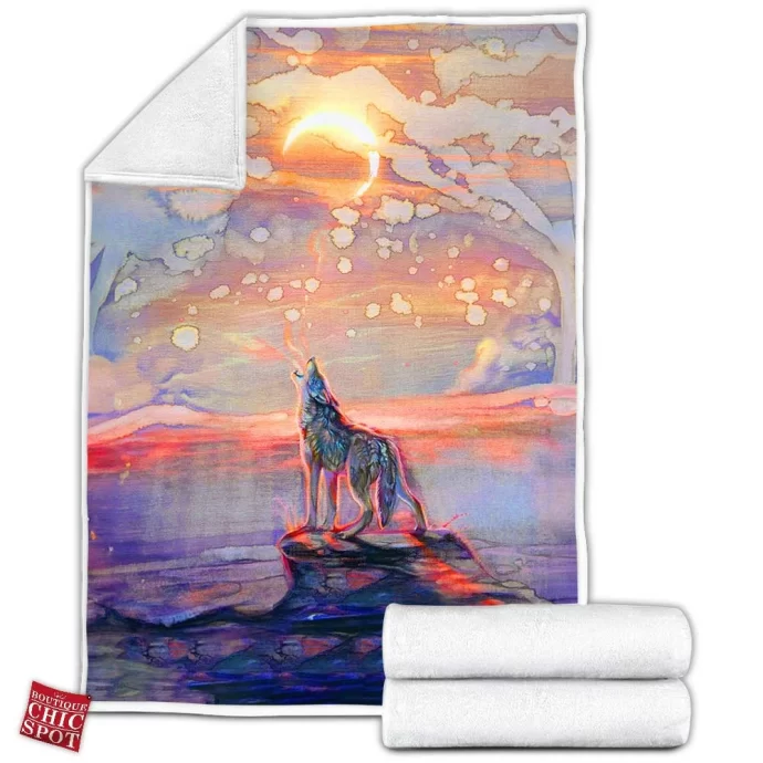 Wolf Fleece Blanket