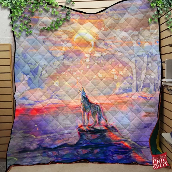 Wolf Quilt Blanket