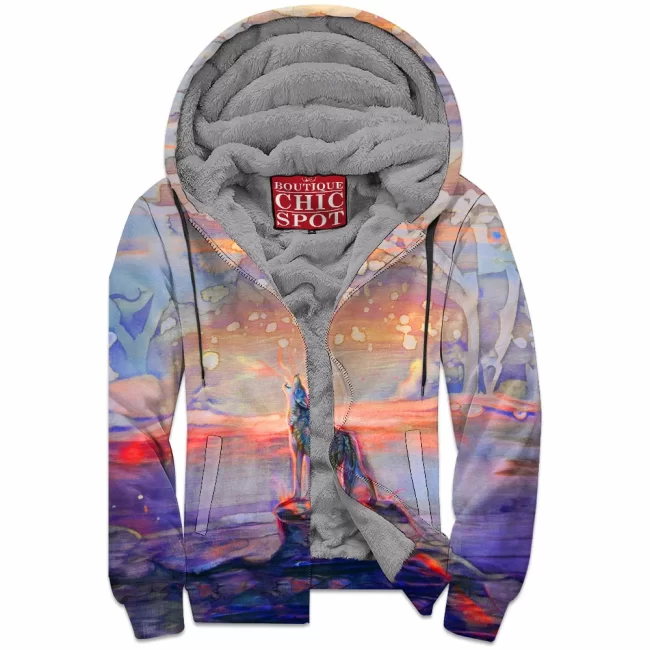 T TRINH Boutique 1441 Zip Fleece Hoodie