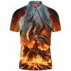 Dragon Polo Shirt, Mage Polo Shirt, Fantasy Polo Shirt