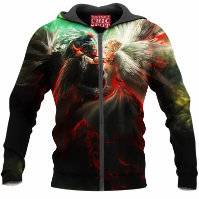 Abstract Zip-Hoodie
