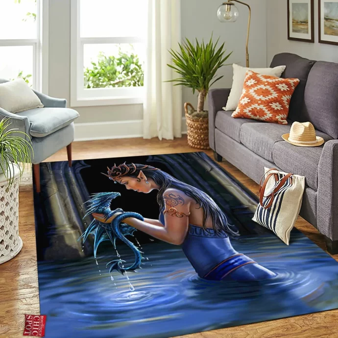 Water Dragon Rectangle Rug