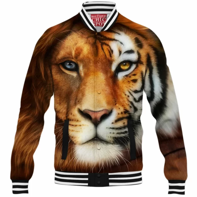 Lion And Tiger Baseball Jacket