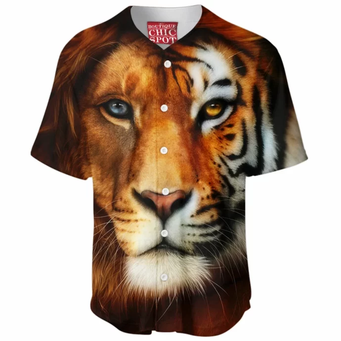 Lion And Tiger Baseball Jersey