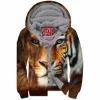 Lion Zip-Fleece-Hoodie, Tiger Zip-Fleece-Hoodie