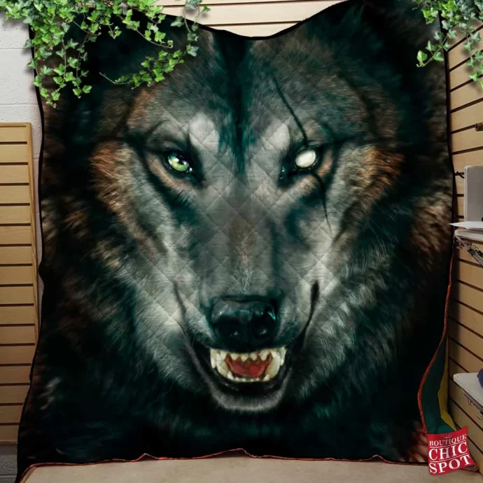 Hunger Wolf Quilt Blanket