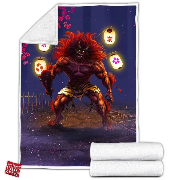 Lantern Oni Fleece Blanket