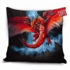 Red Dragon Pillow Cover