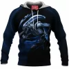 Alien Fleece-Hoodie, Sci-Fi Fleece-Hoodie