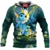 Anime Fleece-Hoodie, Vaporeon Fleece-Hoodie, Pokemon Fleece-Hoodie