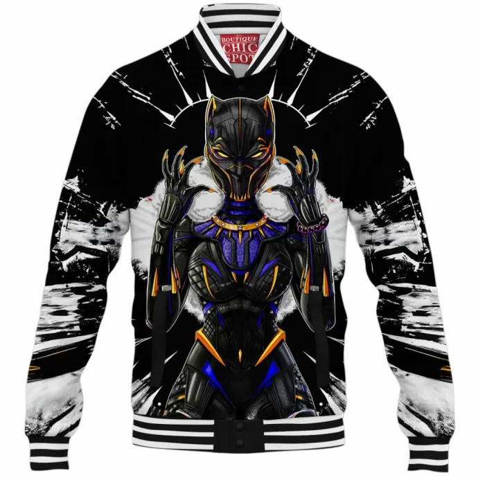 Shuri Mask Black Panther Icon Baseball Jacket