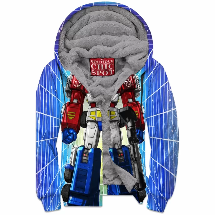 Optimus Prime Zip Fleece Hoodie