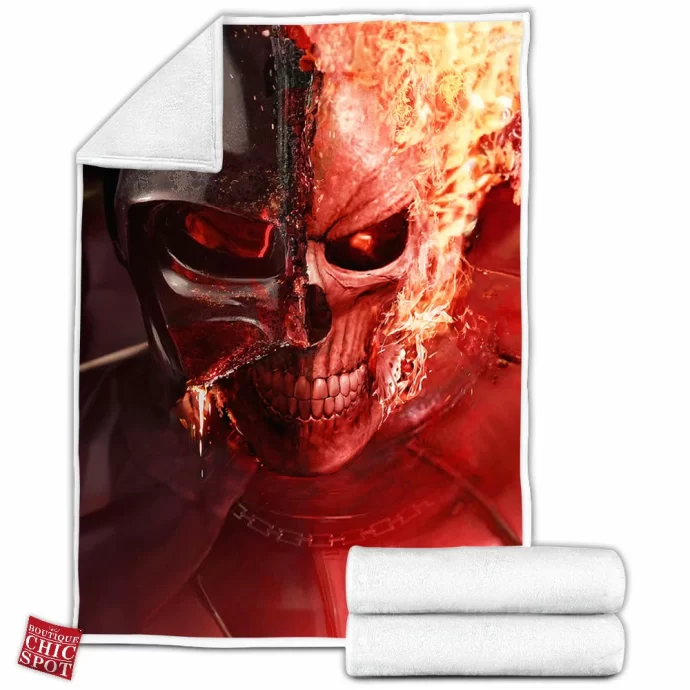 Vader Ghost Rider Fleece Blanket