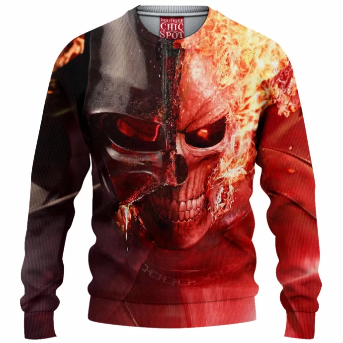 Vader Ghost Rider Knitted Sweater