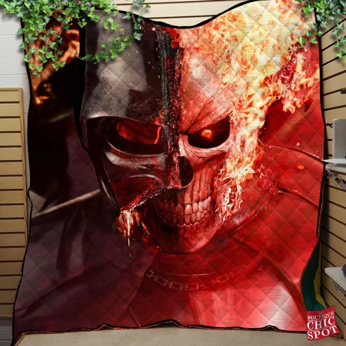 Vader Ghost Rider Quilt Blanket