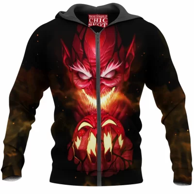 Comic Zip-Hoodie, Red Goblin Zip-Hoodie