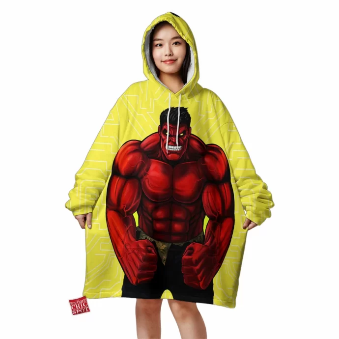 Red Hulk Blanket Hoodie