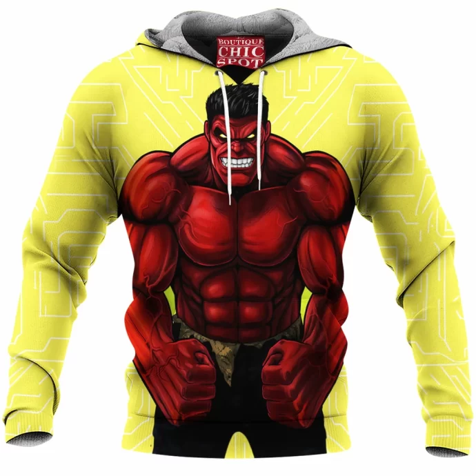 Red Hulk Fleece Hoodie