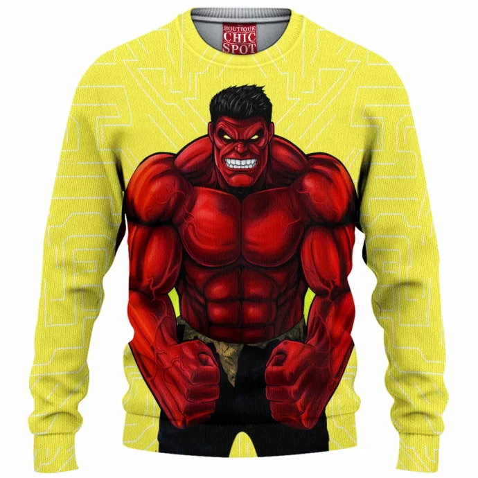 Red Hulk Knitted Sweater