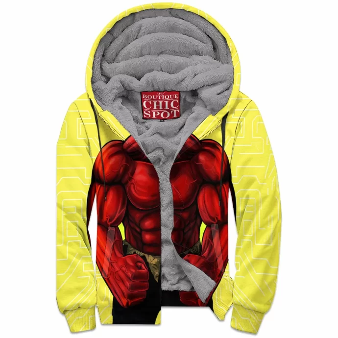 Red Hulk Zip Fleece Hoodie