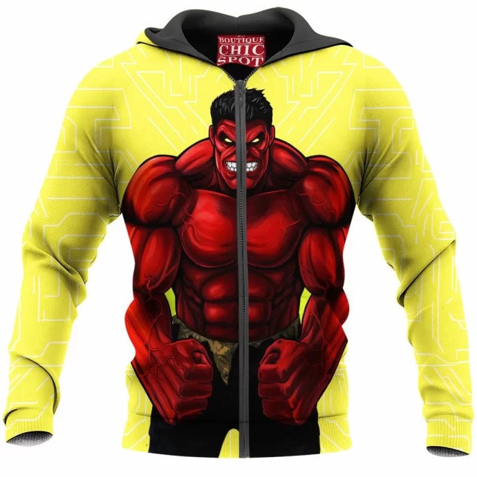 Red Hulk Zip Hoodie