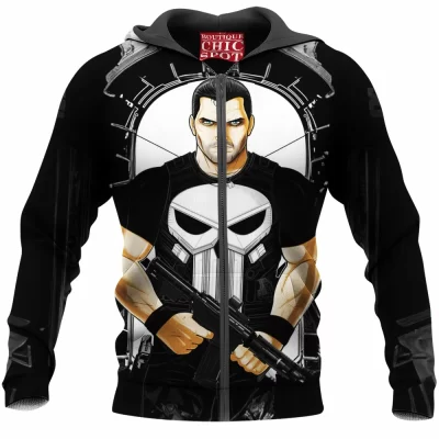 Comic Zip-Hoodie, Punisher Zip-Hoodie