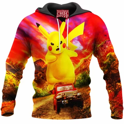 Anime Hoodie, Pikachu Hoodie, Pokemon Hoodie