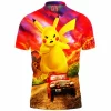 Anime Polo Shirt, Pikachu Polo Shirt, Pokemon Polo Shirt