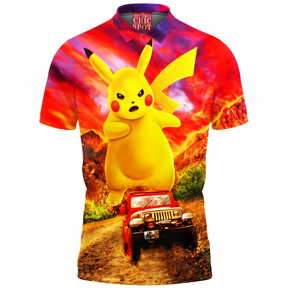 Anime Polo Shirt, Pikachu Polo Shirt, Pokemon Polo Shirt 1 T TRINH Boutique 2717 Polo Shirt