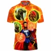 Comic Polo Shirt, Doctor Strange Polo Shirt, Dinosaur Polo Shirt