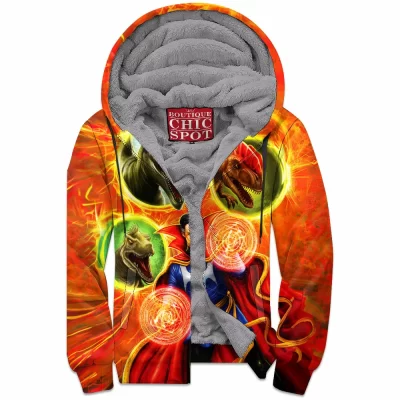 Comic Zip-Fleece-Hoodie, Doctor Strange Zip-Fleece-Hoodie, Dinosaur Zip-Fleece-Hoodie