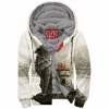 Wolf Zip-Fleece-Hoodie