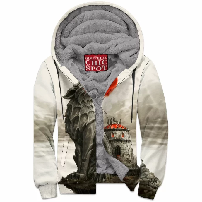 Wolf Zip Fleece Hoodie