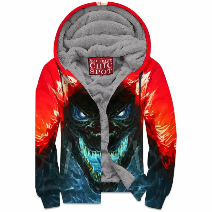 Godzilla Zip Fleece Hoodie