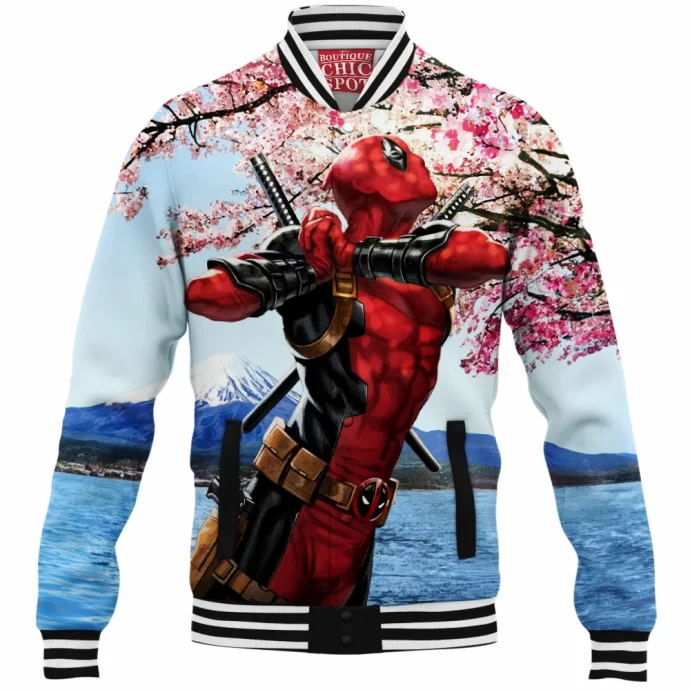 Mount Fugi X X Deadpool Baseball Jacket