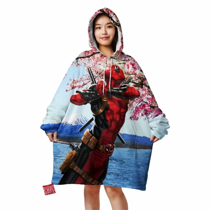 Mount Fugi X X Deadpool Blanket Hoodie