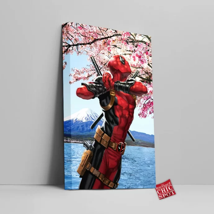 Mount Fugi X X Deadpool Canvas Wall Art