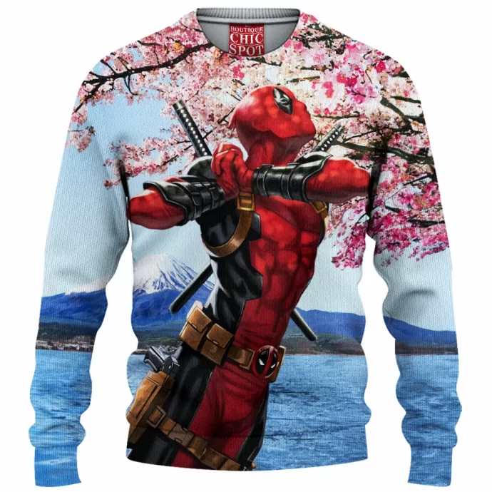 Mount Fugi X X Deadpool Knitted Sweater