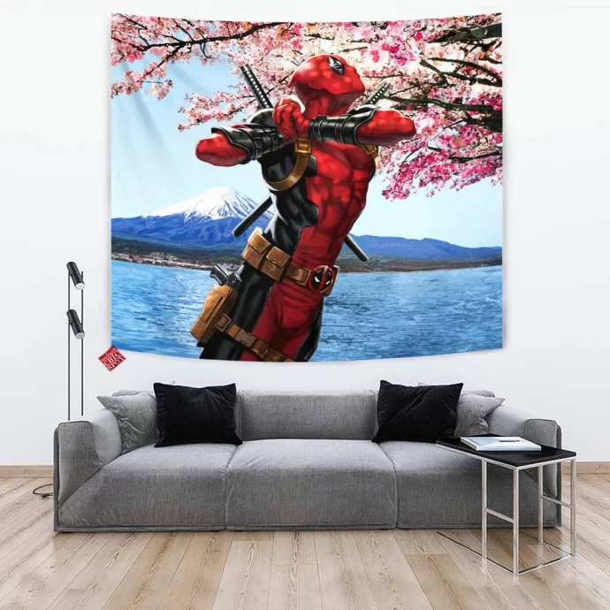 Mount Fugi X X Deadpool Tapestry