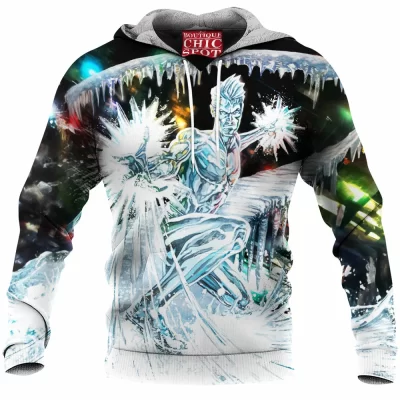 Bobby Drake Fleece-Hoodie, Comic Fleece-Hoodie, Iceman Fleece-Hoodie