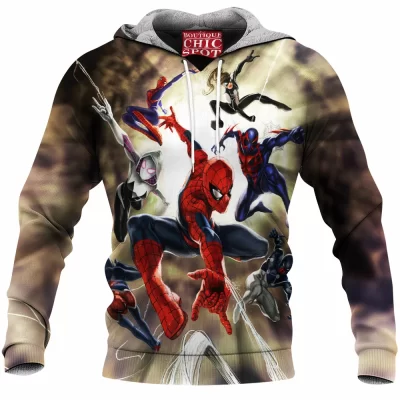 Comic Fleece-Hoodie, Spider-man Fleece-Hoodie, Spider-Verse Fleece-Hoodie