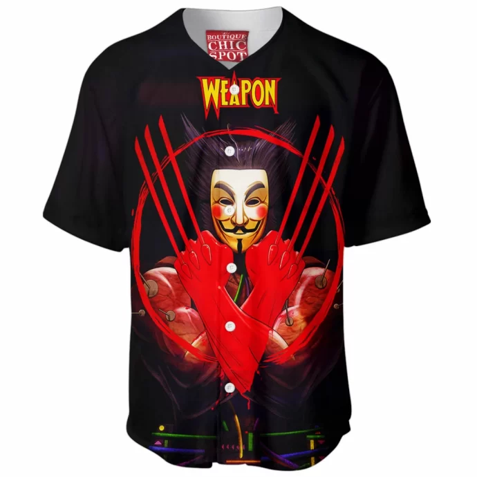 V For Vendetta Wolverine Baseball Jersey