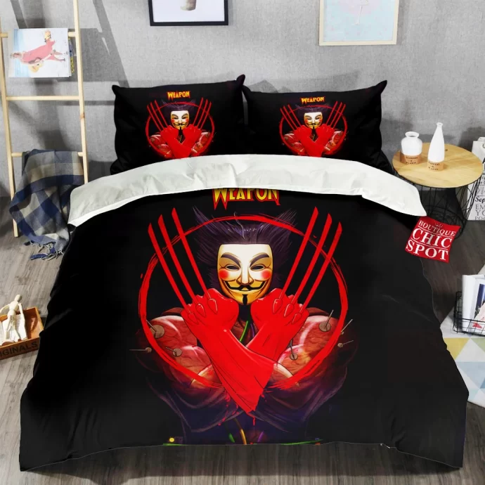 V For Vendetta Wolverine Bedding Set