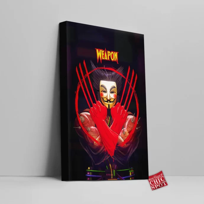 V For Vendetta Wolverine Canvas Wall Art