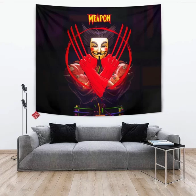 V For Vendetta Wolverine Tapestry